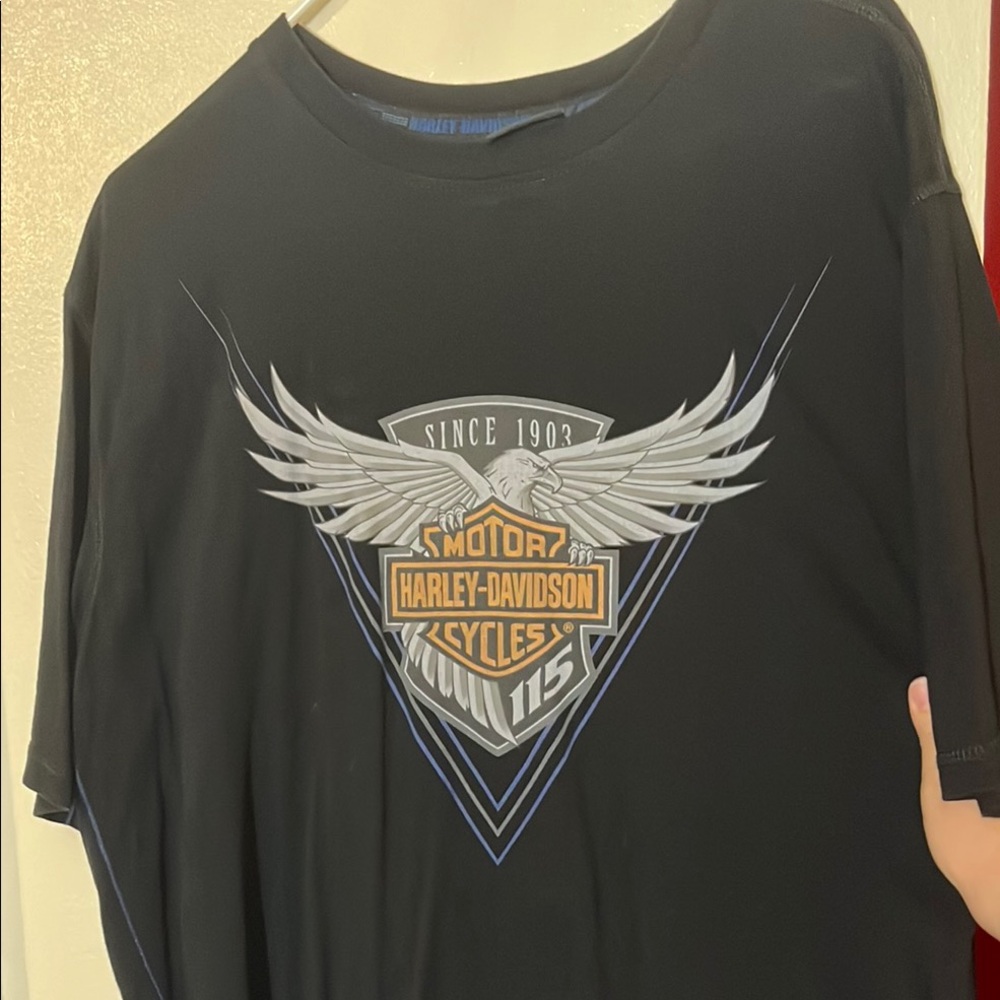 Harley-Davidson Black Tee with Eagle and Shield